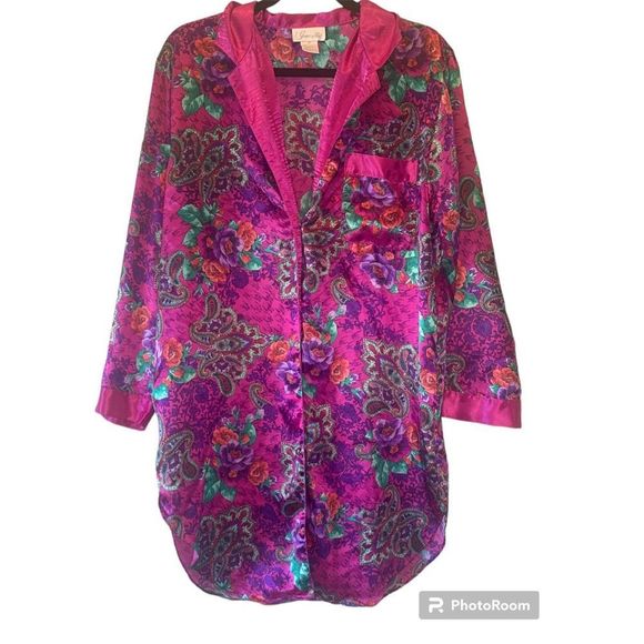 INNERMOST Gorgeous VINTAGE Floral Patterned Sleep Shirt Size M - Picture 1 of 3